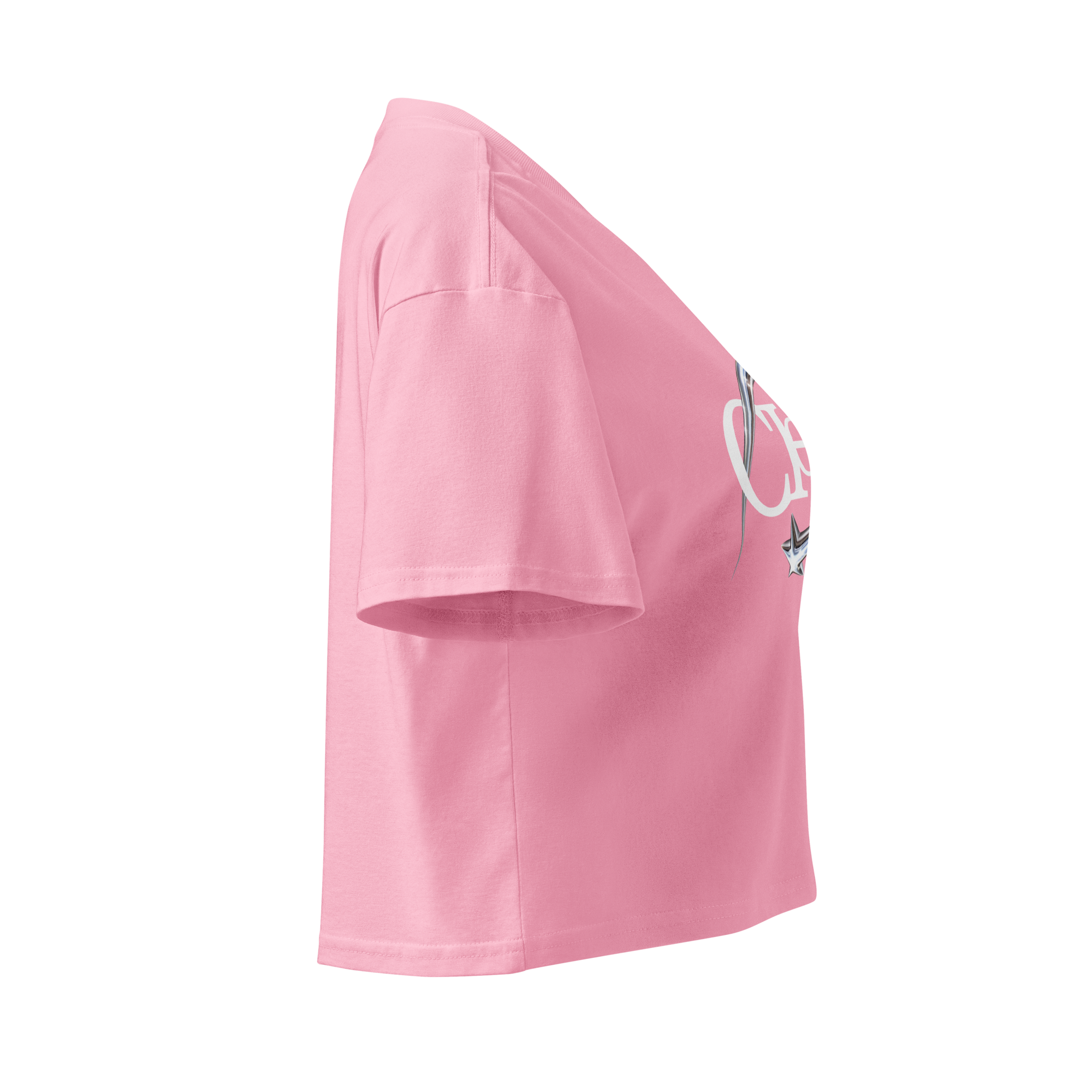 Stars Crop — Baby Pink right